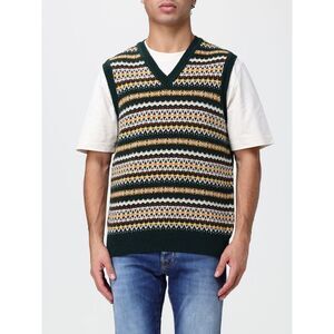 Sebago Men Sebago Striped Wool Knit Vest With V-Neck